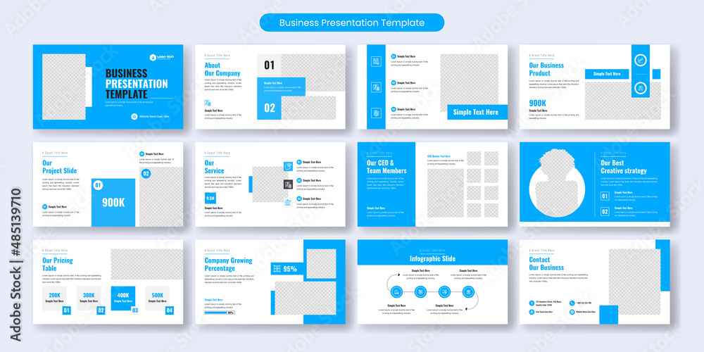 Canvas Prints creative business powerpoint presentation slides template design. use for modern keynote presentatio