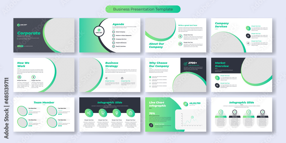 Canvas Prints creative business powerpoint presentation slides template design. use for modern keynote presentatio