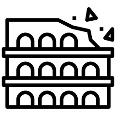 COLOSSEUM line icon,linear,outline,graphic,illustration