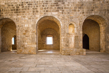 interior of the fortress walls in Dubrovnik  
