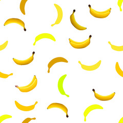 Seamless pattern, bananas on a white background. Beautiful background for your designs, wallpapers, fabrics, textiles and more.