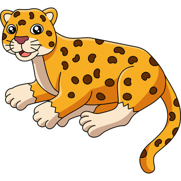 Jaguar Cartoon Clipart Vector Illustration