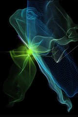 Abstract Light and noise flash of techno smoke and mirrors AI technology, for cosmic glowing swirls of neon brilliant colored speed of light 3 D rendering  big bang beautiful background design.