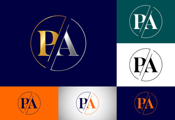 Initial Monogram Letter P A Logo Design. Graphic Alphabet Symbol For Corporate Business Identity