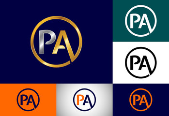 Initial Monogram Letter P A Logo Design. Graphic Alphabet Symbol For Corporate Business Identity