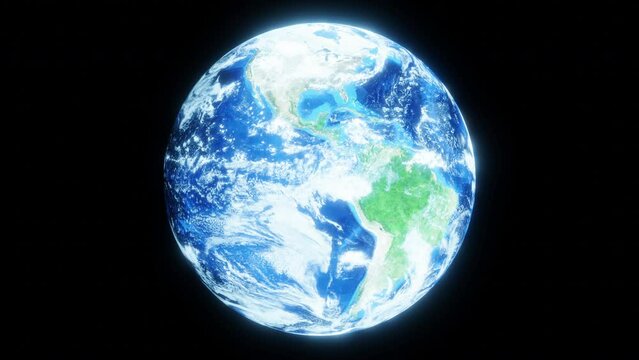 The Earth planet with different phases. Day and Night realistic view of planet from Space. Ultra High Definition 4K Quality, 50 FPS.