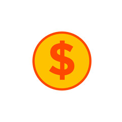 Gold dollar icon