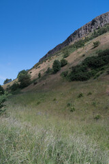 Salisbury Crags in Edinburgh, Scotland.