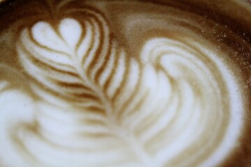 Interesting latte art pattern.
