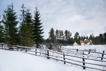 ski resort in winter