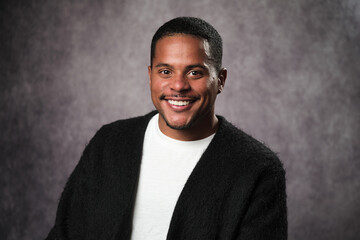Business Casual Portrait of Young African American Designer Smiling