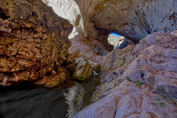 Arch Cave below Tonto Natural Bridge AZ