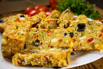 Image of delicious snack cake close-up