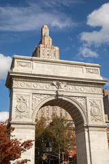 Arc de Triomphe in Washington Square Park in New York City 