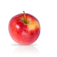 Isolated red ripe apple on a white background