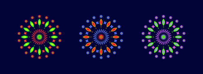 Fototapeta na wymiar mandala with blue background