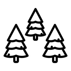 Spruce Flat Icon Isolated On White Background