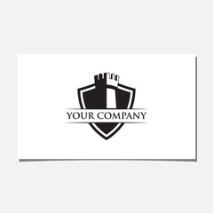CITADEL AND SHIELD LOGO DESIGN TEMPLATE.