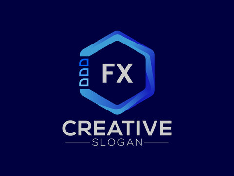 Premium Vector  Fx logo design