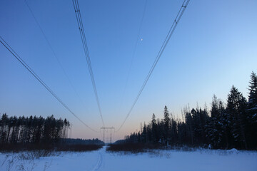 ski lift in the mountains