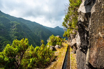 Fototapeta na wymiar Madeira -Levada do Rocha Vermeilho