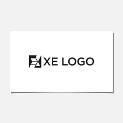 XE INITIAL LOGO DESIGN VECTOR