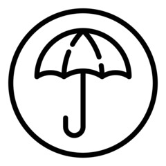 Umbrella Flat Icon Isolated On White Background
