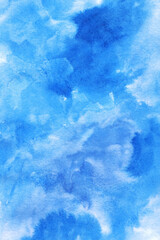 blue winter watercolor texture background