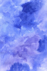 blue winter watercolor texture background