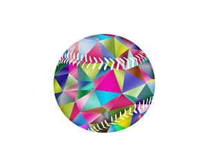 Baseball Sports ball Colorful Icon Logo illustration