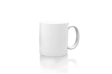 White Cup with space for your logo isolated on white background