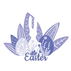 Obraz premium Easter rabbit. Happy Easter holiday banner template.