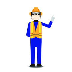 A vector of ape become safety officer. Incompetent safety officer in industry that can cause high accident.