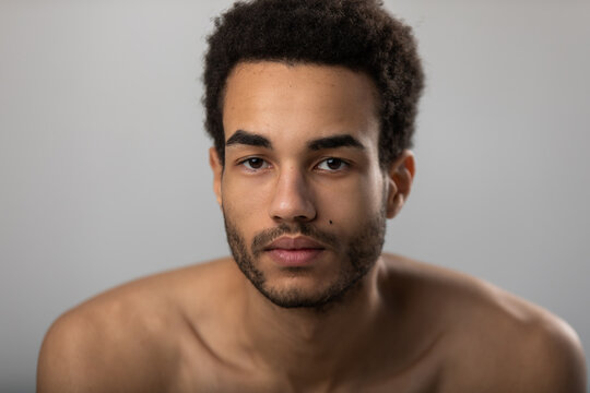 Handsome african american man with clean skin.