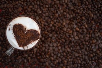Freshly roasted and flavored coffee beans