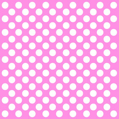 White polka dot background on pink background, polka dot background, white dot pattern on pink background.	

