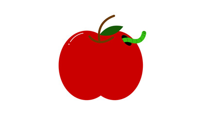 Fototapeta premium Bug-eating apple