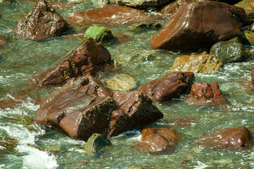 Rocks and stones on the beach