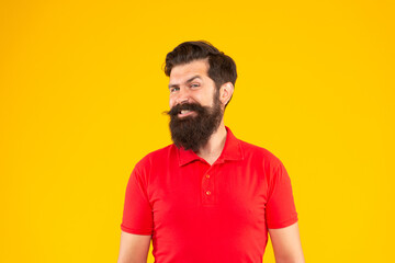 mature hipster with beard. brutal caucasian guy with moustache.