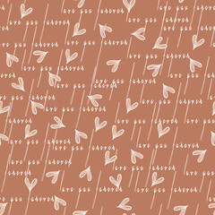Boho Valentines pattern, seamless pattern, endless repeat tiles