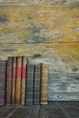 Stylish old books. Time, Memory, History, Reading and Study concept