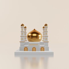 Islamic ramadan background in 3D style