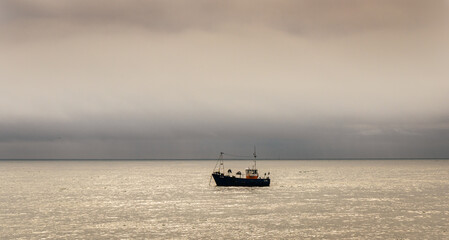 boat in the mist