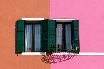 Fenster, Burano, Venedig