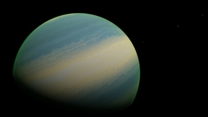 planet suitable for colonization, earth-like planet in far space, planets background 3d render