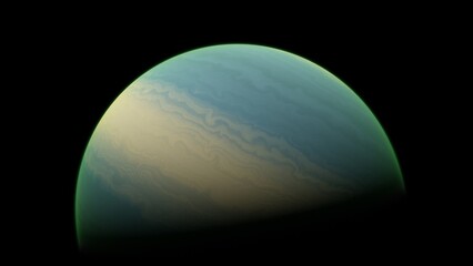 planet suitable for colonization, earth-like planet in far space, planets background 3d render