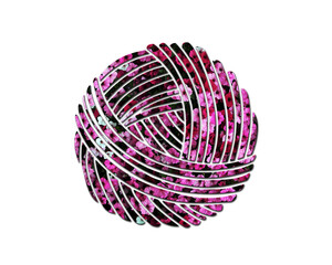 Knitting Handcraft knitter Flowers Rose Icon Logo illustration