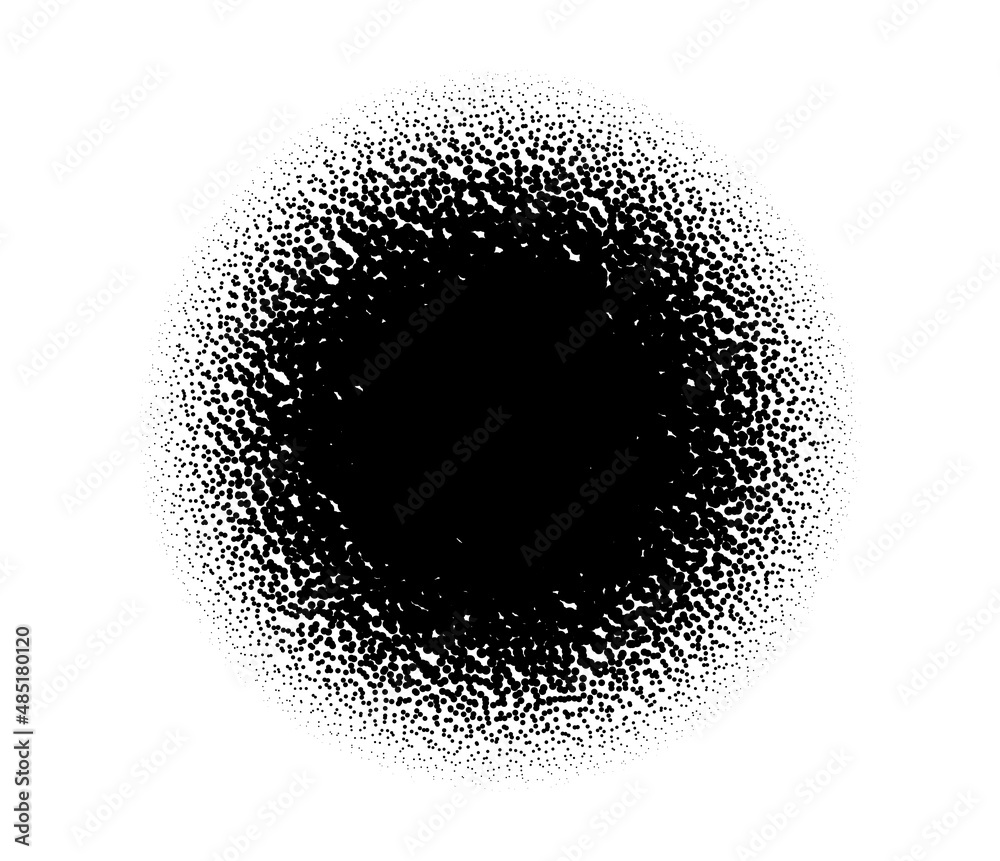 Poster random circles, dots halftone pattern. pointillist, pointillism background. stipple and stipping dot