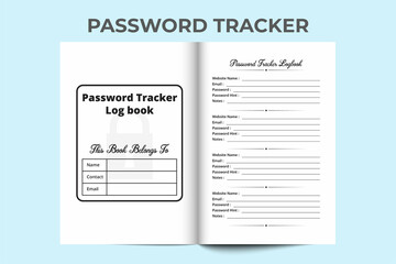 KDP interior password tracker notebook. Website information log book interior. Password and website information tracker journal interior. KDP interior notebook. Password tracker journal.