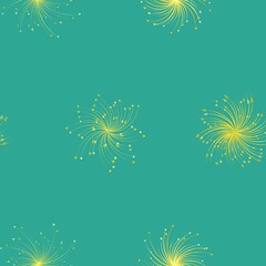 Pattern with yellow stars